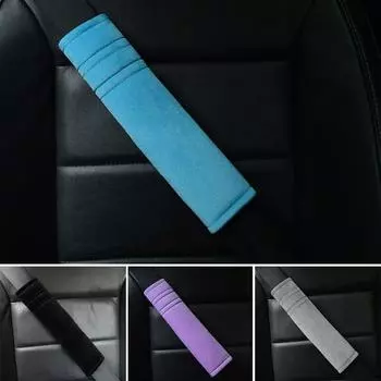 2 шт. чехлы для автомобильных ремней безопасности бархатные чехлы для плечевых ремней мягкие плюшевые подушки регулируемые чехлы для ремней рюкзака для грузовиков чёрный