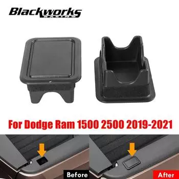 2 шт. чехлы для карманов стоек, заглушки для отверстий для направляющих в кузове пикапа и багажника Dodge Ram 1500 2500 2019-2025, черные чёрный