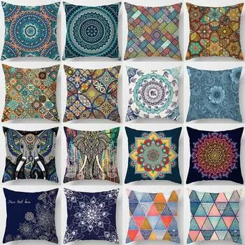 2 шт. Чехол для подушки из микрофибры в стиле бохо 44x44 см, наволочка для дивана, домашний декор, наволочка для кровати Style 4