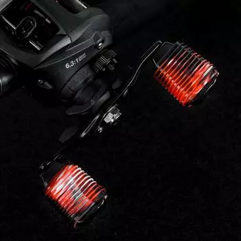 2 шт., чехол для ручки рыболовной катушки, нескользящий чехол для ручки Baitcaster для рыболовной катушки красный