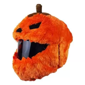 2 шт. чехол для шлема на Хэллоуин, Рождество, в форме тыквы и Санты, толстый плюшевый, сохраняющий тепло, для косплея, велоспорта, мотоцикла, приключений, защитный чехол для шлема