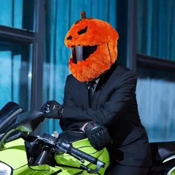 2 шт. чехол для шлема на Хэллоуин, Рождество, тыква и Санта-Клаус, толстый плюш, сохраняет тепло, подходит для косплея, зимних велоспорта, мотоциклетных приключений