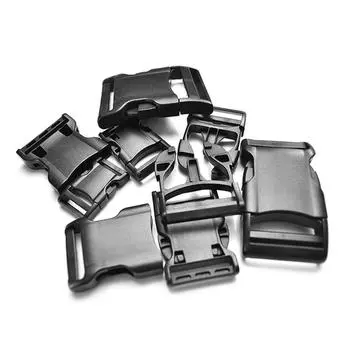 2 шт., черная пряжка для браслета из паракорда, 20/25/32/38/50 мм, боковые пряжки, уличный инструмент