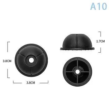 2 шт. черные сменные пластиковые накладки на ножки багажа с гвоздиками, накладки на ножки багажа с гвоздиками для всех сумок, чемоданов, ножек для багажных стоек A10