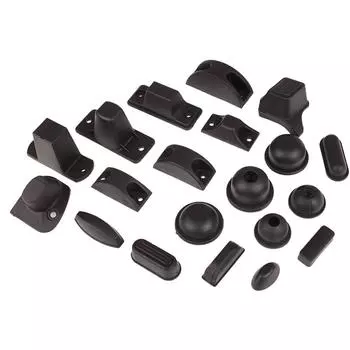 2 шт. черные сменные пластиковые накладки на ножки багажа с гвоздиками, накладки на ножки багажа с гвоздиками для всех сумок, чемоданов, ножек для багажных стоек as the picture