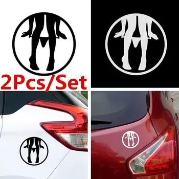 2 шт. (черный + белый) 8*8 см трусики-капельницы автомобильные наклейки забавные мультяшные наклейки для мотоциклов автомобильный Стайлинг