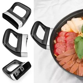 2 шт. Черный двойной кухонный инструмент ручка для кастрюли бакелитовая ручка боковые ручки аксессуары для посуды 2Pcs