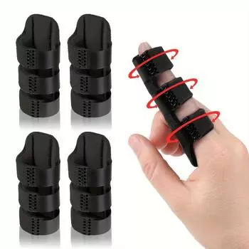 2 шт. черный фиксированный зажим для пальцев, скобка для переломов пальцев, корректор вывиха и растяжения связок, вспомогательное оборудование для реабилитации чёрный