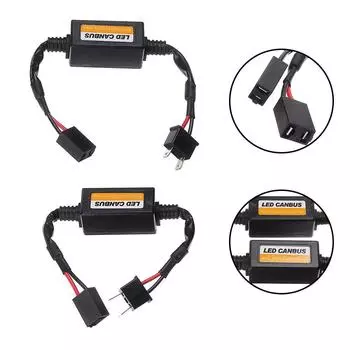 2 шт. Черный H7 LED Canbus декодер резистор для устранения ошибок антимерцания 30 см