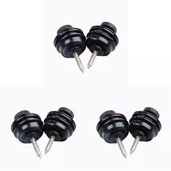 2 шт. черный ремешок с замками для ремня безопасности с плоской головкой для бас-гитары электрогитары