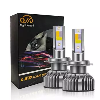 2 шт. четырехцветный мигающий автомобильный светодиод H4 H1 9005 HB3 фара 12000LM автомобильный светодиод H7 H8 H9 H11 H16 9006 HB4 9012 противотуманная фара безошибочная лампа 12 В H1