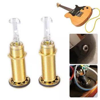 2 шт. цилиндрические входные выходные штекерные розетки 6,35 мм 1/4 дюйма электрическая бас-гитара выходная розетка конечный штифт гнездо прочный 3