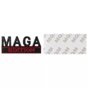 2 шт. цинковый сплав MAGA Edition эмблема автомобиля черный, серебристый 8,5x3,5 см 3D буква значок на крыло наклейка на багажник армия зеленый