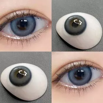 2 шт. цветные контактные линзы, 1 год использования, близорукость, натуральные мягкие контактные линзы, косметические контактные линзы 0