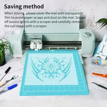 2 шт. цветные коврики для резки, нескользящие коврики 12x12 см, защитная накладка для надписей на лезвии для контурной фотографии, совместимые с плоттером M