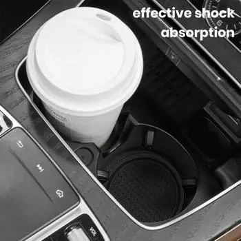 2 шт. цветные подставки для чашек автомобиля, однотонный дизайн, нескользящие, термостойкие, износостойкие, легко носить серый