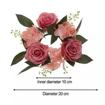 2 шт. цветочная гирлянда, рождественская искусственная роза, центральный венок со свечами, свадебный венок для стола, имитация цветочной гирлянды