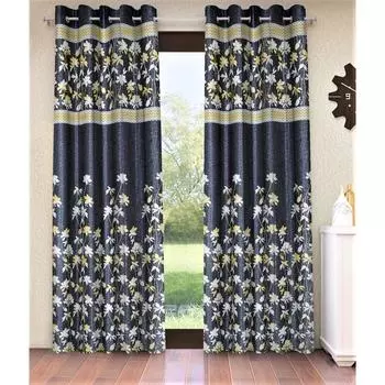 2 шт. Цветочная кайма с ушками Полиэстер Серый Window - 5 feet