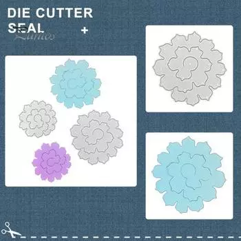 2 шт. Цветочная комбинация вырубной штамп DIY скрапбукинг бумага открытка альбом декор