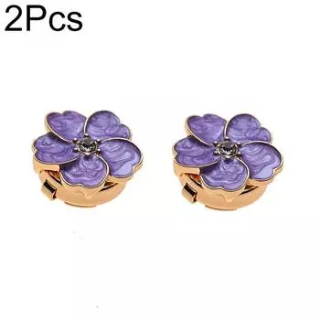 2 шт. Цветочная мода сплав ретро стиль рубашка украшение пряжка цветной шелковый шарф пряжка набор с бриллиантами воротник пряжка