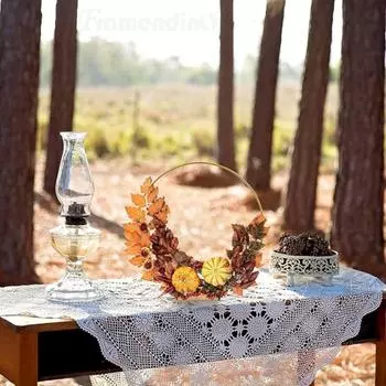 2 шт. Цветочный обруч, центральный элемент, металлический ловец снов, золотое макраме, венок, кольцо с деревянными подставками, держатели для свадьбы, дня рождения, украшения дома, сделай сам, поделки 200mm