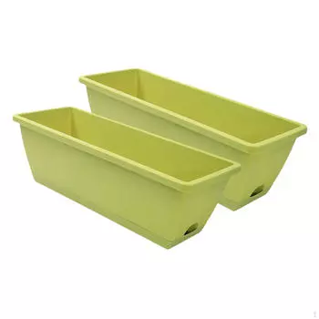 2 шт. Цветочный оконный ящик с дренажными отверстиями Контейнер для выращивания овощей в сельской местности красный