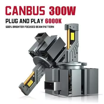 2 шт. D1S D3S светодиодные лампы для фар D2S D2R D4S D4R D8S Canbus лампы авто свет двухсторонний CSP чип для автомобильных фар 6000K Plug&Play