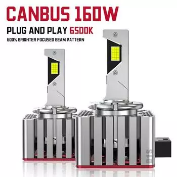 2 шт. D1S D3S светодиодные лампы HID для фар D2S D2R D4S D4R D5S AutoTurbo Llights 160 Вт CSP чип 6000 К белый Plug&Play Auto Lamp 12 В 24 В