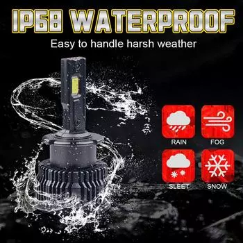 2 шт. D2S D4S светодиодная фара HID D1S D3S D8S светодиодная фара D2R D4R лампа 30000LM ксеноновая автомобильная лампа турбо Canbus 6000K Plug&Play