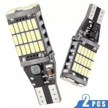 2 шт. DC 12 В 15 Вт супер белый T15 45 SMD 2835 светодиодные автомобильные лампы автоматический стоп-сигнал указатель поворота лампочка
