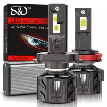 2 шт. действительно высокой мощности 200 Вт H7 H4 светодиодные автомобильные фары H11 HB3 9005 HB4 9006 CANBUS лампы 6000K белая лампа 2 медные трубки фары для автомобильных фар 9006 HB4