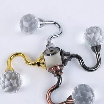 2 шт. Декоративная вешалка для штор, настенный держатель для штор, настенный крючок для домашнего декора, одно отверстие, цинковый сплав, крючки для пальто и шляп коричневый