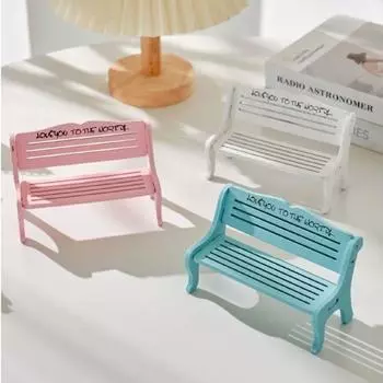 2 шт. деревянная маленькая скамейка миниатюры мини-табурет садовые украшения кукольные стулья для детей розовый