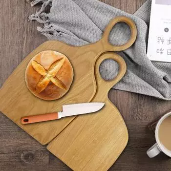 2 шт. деревянная разделочная доска с ручкой для кухни многофункциональный поднос для сервировки
