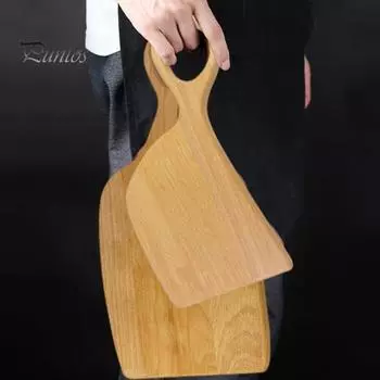 2 шт. деревянная разделочная доска с ручкой для кухни многофункциональный поднос для сыра фруктов десертов доски для колбасных изделий декор обеденного стола жёлтый