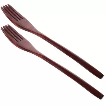 2 шт. деревянная вилка для смешивания, деревянная вилка для салата, вилка для смешивания, большая вилка для приготовления пищи, кухонные принадлежности, большая деревянная вилка