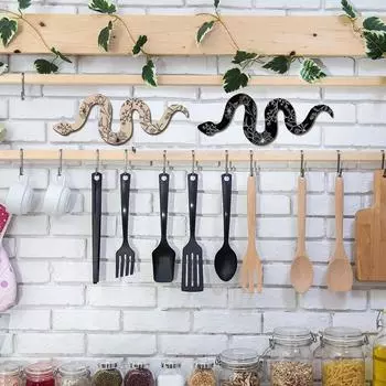 2 шт., деревянная змея, настенное украшение, ведьминское настенное украшение в виде змеи для кухни, спальни, офиса, земляной комнаты, дома