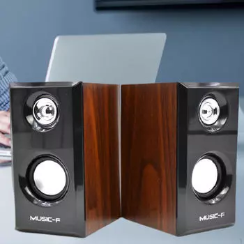 2 шт. деревянные колонки для ноутбука чистый звук аксессуары износостойкие настольные