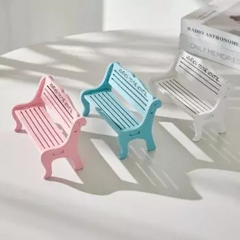 2 шт. деревянные кукольные стулья фон реквизит мини-табурет садовые украшения маленькая скамейка офис синий