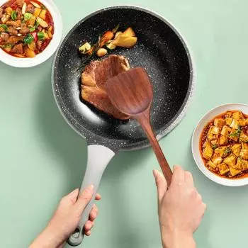 2 шт. Деревянные лопатки для приготовления пищи, квадратные и диагональные лопатки для помешивания на сковородах с антипригарным покрытием, утварь из твердой древесины для приготовления пищи на открытом воздухе M C