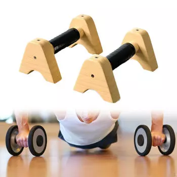 2 шт. Деревянные параллели для отжиманий в стойке на руках, противоскользящие, силовые тренировки, деревянные отжимания 25CM