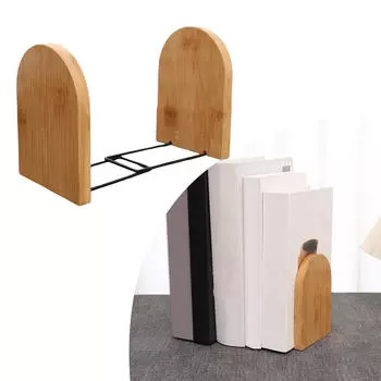 2 шт. деревянные подставки для книг, держатели для книг, домашний декор, прочные настольные украшения, устанавливаемые на полку