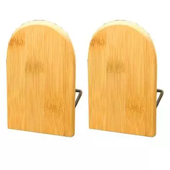 2 шт. деревянные подставки для книг простой формы с закругленными краями для книг, для кабинета, офиса, маленькие Small