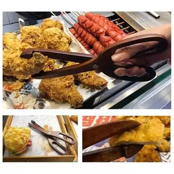 2 шт., деревянные щипцы для еды, ножницы, барбекю, стейк, хлеб, десерт, зажим для выпечки, зажим для шведского стола, кухонные инструменты, кухонные аксессуары