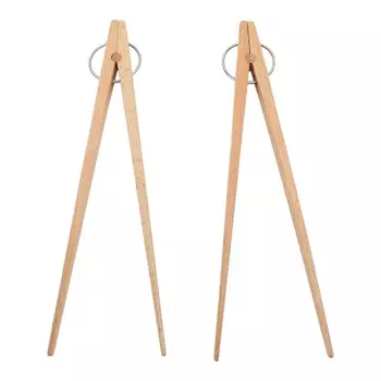 2 шт. деревянные щипцы для еды с термоизоляцией, нескользящая ручка, щипцы для приготовления пищи из бука для хлеба и барбекю