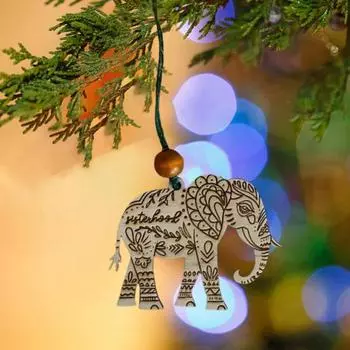 2 шт. Деревянный кулон в виде слона, украшение в виде слона дружбы с картой истории, подвесное сестринство