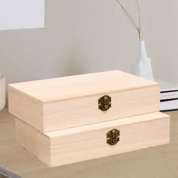 2 шт. деревянный ящик для хранения ювелирных изделий прямоугольный прочный подарочный органайзер ящики для кухонной столешницы