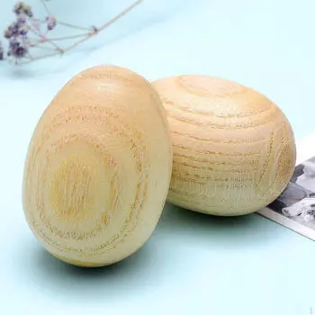 2 шт. Деревянный шейкер для яиц ручной инструмент компактная музыкальная игрушка шлифованная M