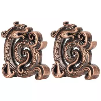 2 шт. держатель для благовоний для палочек сандаловая горелка сплав медитация йога украшения в форме дракона(красный ) красный