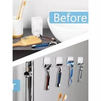 2 шт. держатель для бритвы из нержавеющей стали 304, мужская бритва, подставка для бритвы, полка для хранения бритв, органайзер для ванной комнаты 2pcs